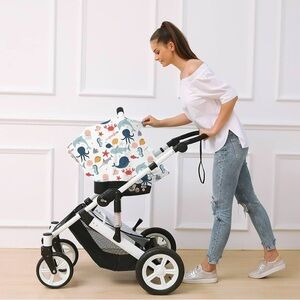 Multi-use Nursing Car Seat Canopy Cover for Breastfeeding, Infant Stroller Cover